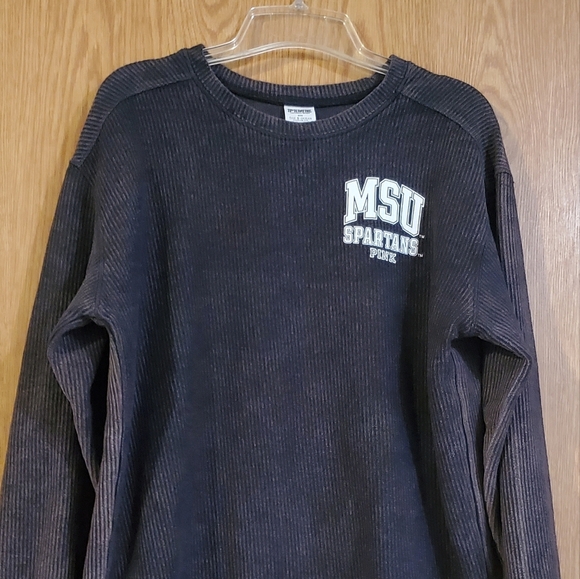PINK Victorias secret collegiate collection MSU ribbed sweatshirt - Picture 3 of 11
